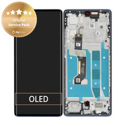 Motorola Moto G85 5G - Ecran LCD + Sticlă Tactilă + Ramă (Cobalt Blue) - 5D68C24856 Genuine Service Pack