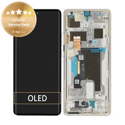 Motorola Edge 50 Ultra - Ecran LCD + Sticlă Tactilă + Ramă (Nordic Wood) - 5D68C24484 Genuine Service Pack