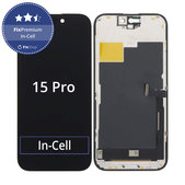 Ecran In-Cell FHD pentru iPhone 15 Pro, Sticlă tactilă cu ramă, FixPremium