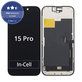 Ecran In-Cell FHD pentru iPhone 15 Pro, Sticlă tactilă cu ramă, FixPremium