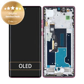 Motorola Edge 50 Fusion - Ecran LCD + Sticlă Tactilă + Ramă (Hot Pink) - 5D68C24345 Genuine Service Pack