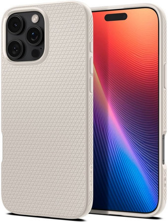 Spigen - Caz Liquid Air pentru iPhone 16 Pro Max, natural titanium