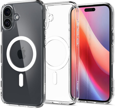 Spigen - Caz Ultra Hybrid cu MagSafe pentru iPhone 16 Plus, alb