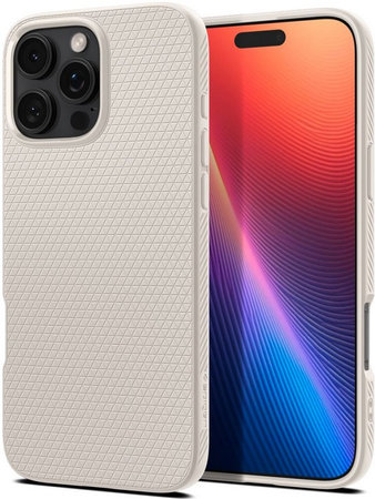 Spigen - Caz Liquid Air pentru iPhone 16 Pro, natural titanium