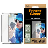 Sticlă securizată UWF cu aplicator pentru iPhone 16 Pro, Negru, PanzerGlass
