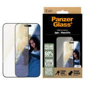 Sticlă securizată UWF Eyecare cu aplicator pentru iPhone 16 Pro, Negru, PanzerGlass