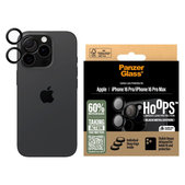 Protecție lentilă Hoops pentru iPhone 16 Pro Max/16 Pro, Negru, PanzerGlass