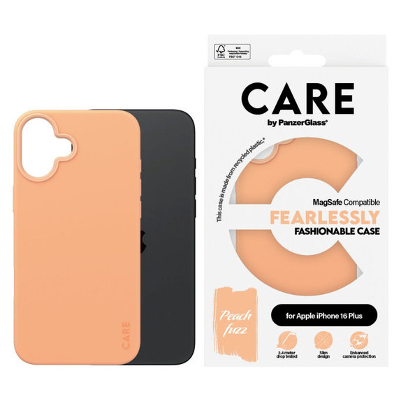 Husă Fearlessly cu MagSafe pentru iPhone 16 Plus, Peachy, CARE