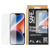 Sticlă securizată Case Friendly pentru iPhone 16e/14/13 Pro/13, Negru, SAFE