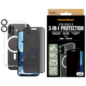 Bundle Hoops + Sticlă securizată UWF Privacy + Hard Case pentru iPhone 16, PanzerGlass
