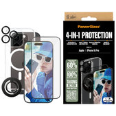 Bundle Hoops + Sticlă securizată UWF + Hard Case + Magnetic Ring Mount pentru iPhone 16 Pro, PanzerGlass