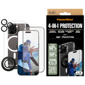 Bundle Hoops + Sticlă securizată UWF + Hard Case + Magnetic Ring Mount pentru iPhone 16 Pro Max, PanzerGlass