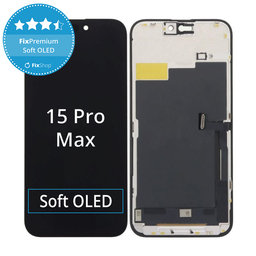 Apple iPhone 15 Pro Max - Ecran LCD + Sticlă Tactilă + Ramă Soft OLED FixPremium