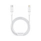 Baseus - Cablu Lightning/USB-C, 1.5m, alb