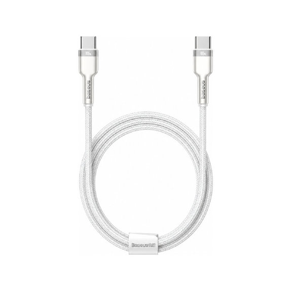 Baseus - Cablu USB-C/USB-C, 1.5m, alb