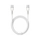Baseus - Cablu USB-C/USB-C, 1.5m, alb