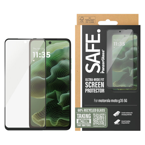 Sticlă securizată pentru Motorola Moto G35, Negru, SAFE by PanzerGlass