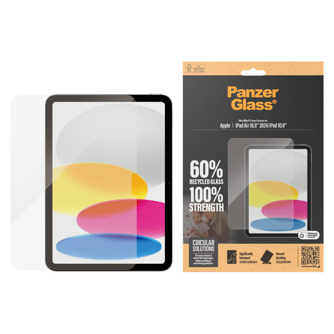 Sticlă securizată UWF pentru iPad 10,9"/iPad Air 11'', Transparent, PanzerGlass