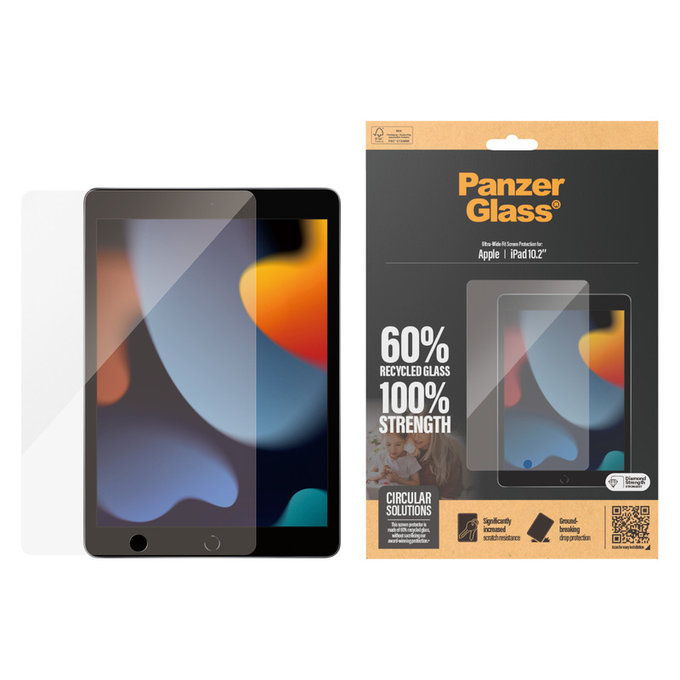 Sticlă securizată UWF pentru iPad 10,2'' (2019-2021), Transparent, PanzerGlass