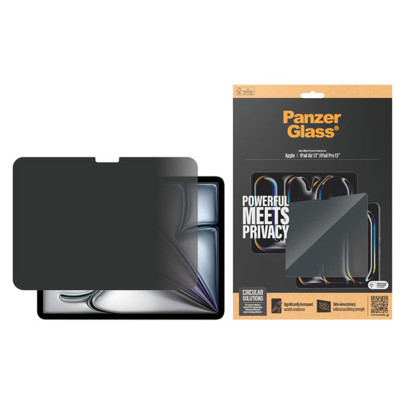 Sticlă securizată UWF Privacy pentru iPad Pro 13"/Air 13'', Transparent, PanzerGlass