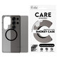 Caz Smokey cu QI negru pentru Samsung Galaxy S25 Ultra, Negru, PanzerGlass