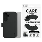 Caz Wallet Tango Two-In-One cu QI pentru Samsung Galaxy S25, Negru, PanzerGlass