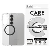 Caz Urban Combat cu QI negru pentru Samsung Galaxy S25+, Transparent, PanzerGlass