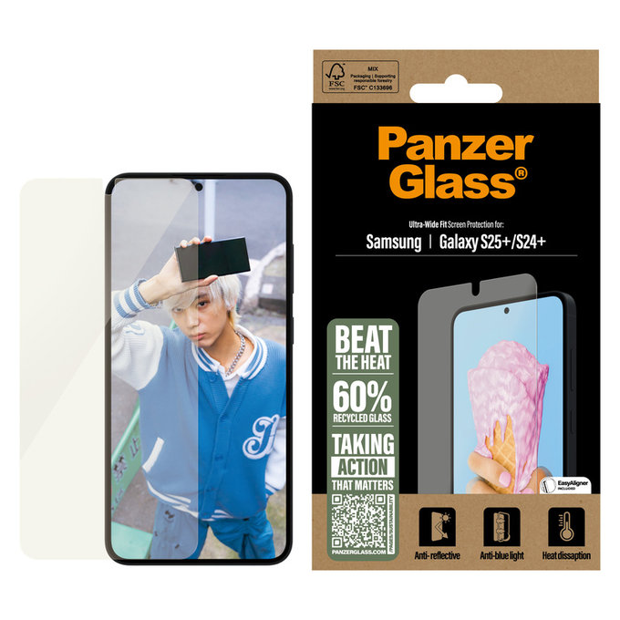Sticlă securizată UWF All-in-One cu aplicator pentru Samsung Galaxy S25+, Transparent, PanzerGlass