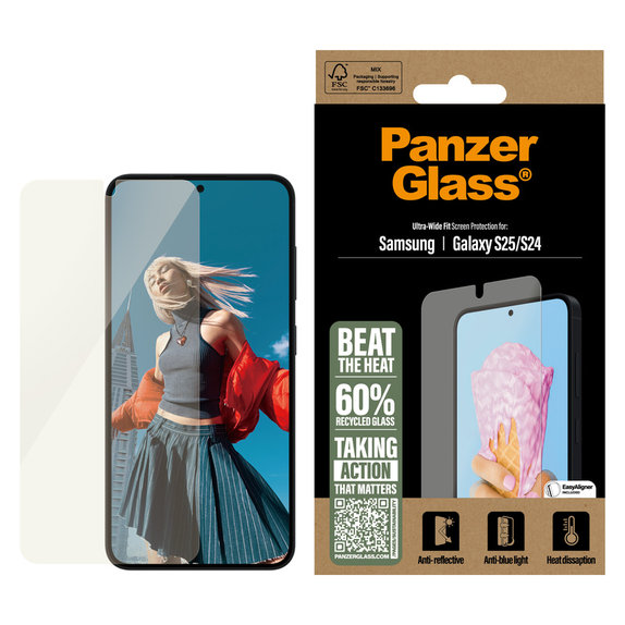 Sticlă securizată UWF All-in-One cu aplicator pentru Samsung Galaxy S25, Transparent, PanzerGlass