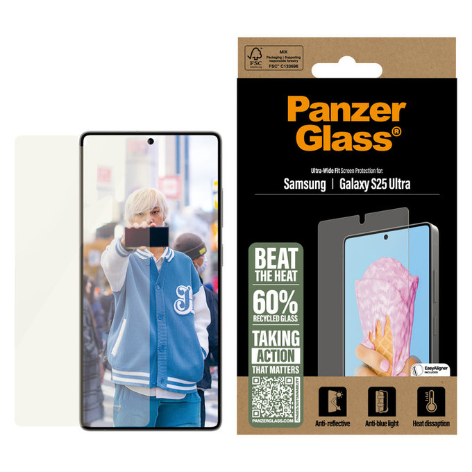 Sticlă securizată UWF All-in-One cu aplicator pentru Samsung Galaxy S25 Ultra, Transparent, PanzerGlass