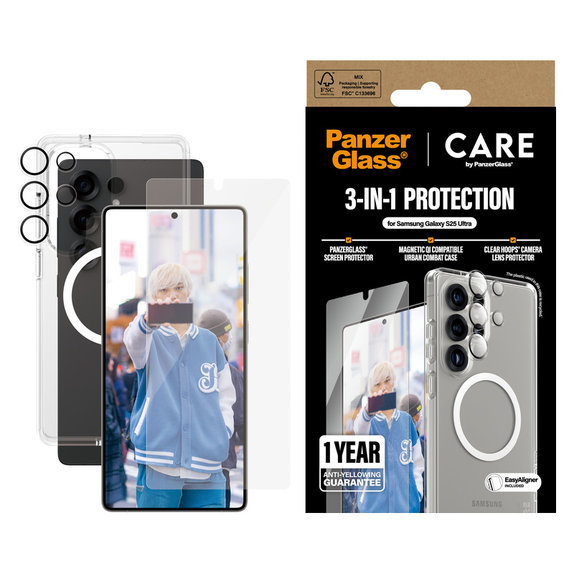 Bundle 3 în 1 pentru Samsung Galaxy S25 Ultra, PanzerGlass