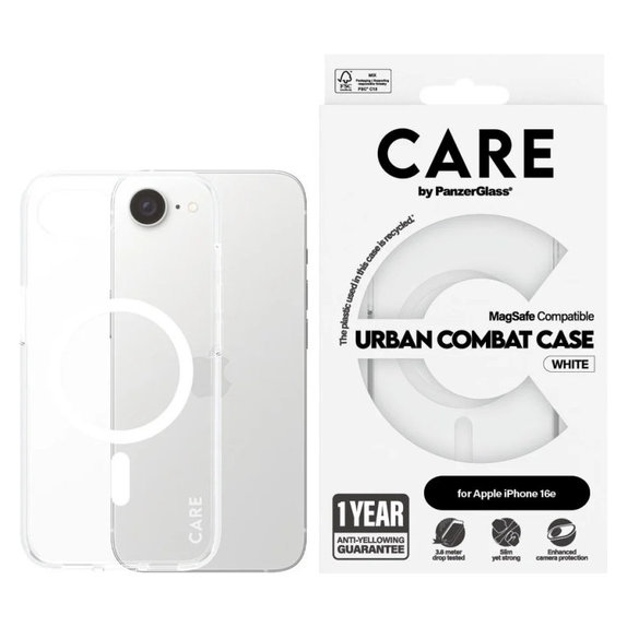 Husă Urban Combat cu MagSafe pentru iPhone 17e/16e, Alb, CARE