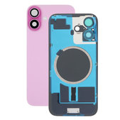 Apple iPhone 16 - Sticlă pentru carcasa din spate + Sticlă cameră + Placă metalică + Magneți MagSafe (Pink)