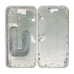 Apple iPhone 16 - Ramă mijlocie + Butoane de pornire + Volum (White)