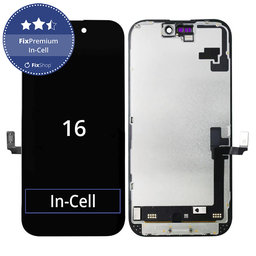Apple iPhone 16 - Ecran LCD + Sticlă Tactilă + Ramă In-Cell FixPremium