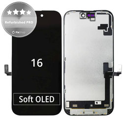 Apple iPhone 16 - Ecran LCD + Sticlă Tactilă + Ramă Refurbished PRO