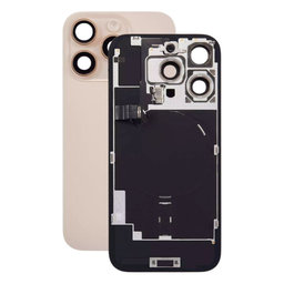 Apple iPhone 16 Pro - Sticlă pentru carcasa din spate + Sticlă cameră + Placă metalică + Magne?i MagSafe (Desert Titanium)