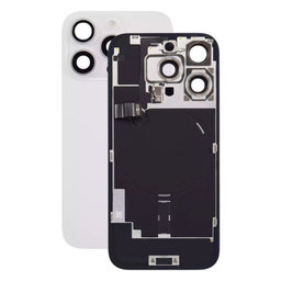 Apple iPhone 16 Pro - Sticlă pentru carcasa din spate + Sticlă cameră + Placă metalică + Magne?i MagSafe (White Titanium)