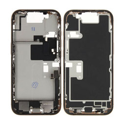 Apple iPhone 16 Pro - Ramă mijlocie + Butoane de pornire + Volum (Desert Titanium)