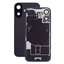 Apple iPhone 16 Plus - Sticlă pentru carcasa din spate + Sticlă cameră + Placă metalică + Magne?i MagSafe (Black)