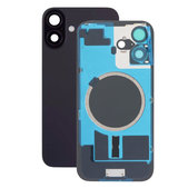 Apple iPhone 16 Plus - Sticlă pentru carcasa din spate + Sticlă cameră + Placă metalică + Magneți MagSafe (Black)