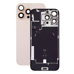 Apple iPhone 16 Pro Max - Sticlă pentru carcasa din spate + Sticlă cameră + Placă metalică + Magne?i MagSafe (Desert Titanium)