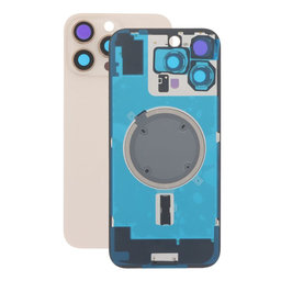 Apple iPhone 16 Pro Max - Sticlă pentru carcasa din spate + Sticlă cameră + Placă metalică + Magne?i MagSafe (Desert Titanium)