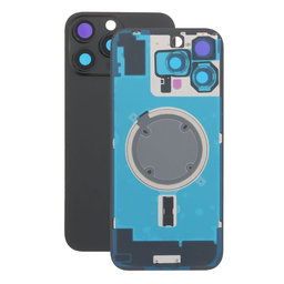 Apple iPhone 16 Pro Max - Sticlă pentru carcasa din spate + Sticlă cameră + Placă metalică + Magne?i MagSafe (Black Titanium)