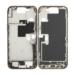 Apple iPhone 16 Pro Max - Ramă mijlocie + Butoane de pornire + Volum (Desert Titanium)