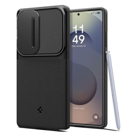 Spigen - Caz Optik Armor pentru Samsung Galaxy S25 Ultra, negru