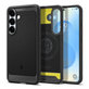 Spigen - Caz Rugged Armor cu MagSafe pentru Samsung Galaxy S25, Matte Black