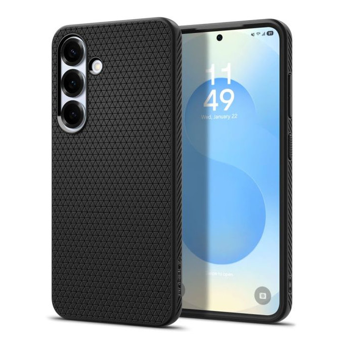 Spigen - Caz Liquid Air pentru Samsung Galaxy S25, Matte Black