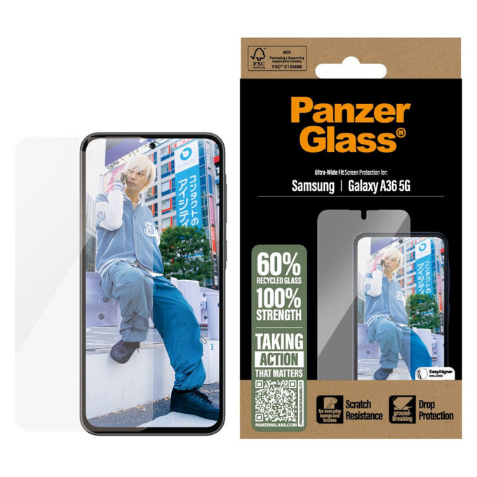 Sticlă securizată UWF pentru Samsung A36 5G, Transparent, PanzerGlass