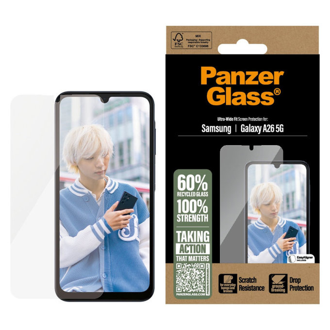 Sticlă securizată UWF pentru Samsung A26 5G, Transparent, PanzerGlass